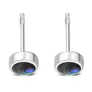 Abalone Shell Sterling Silver Stud Earrings - e364